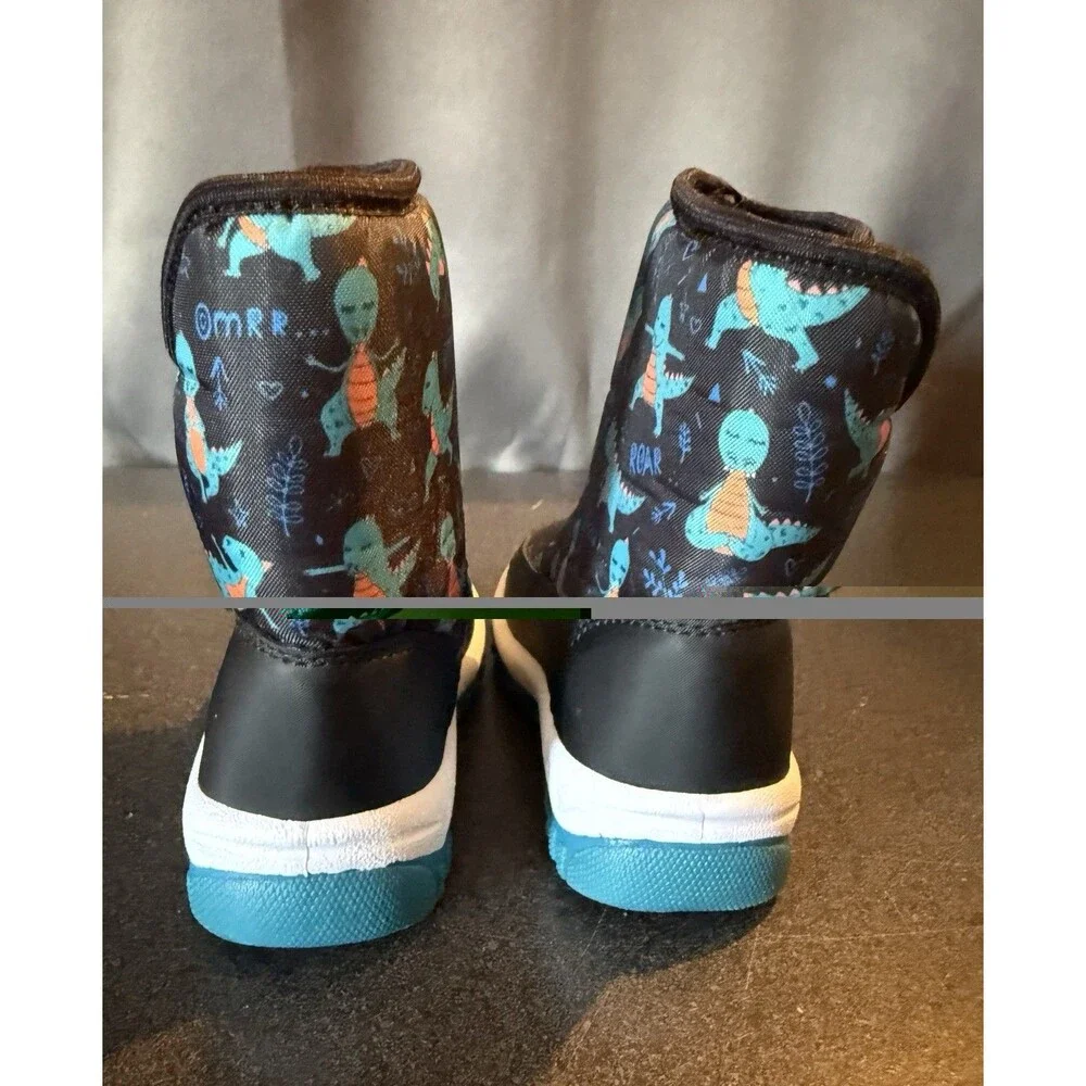 Merence Toddler Snow Boots Size 8 EUR 24 Dinosaurs Unisex Winter Dino